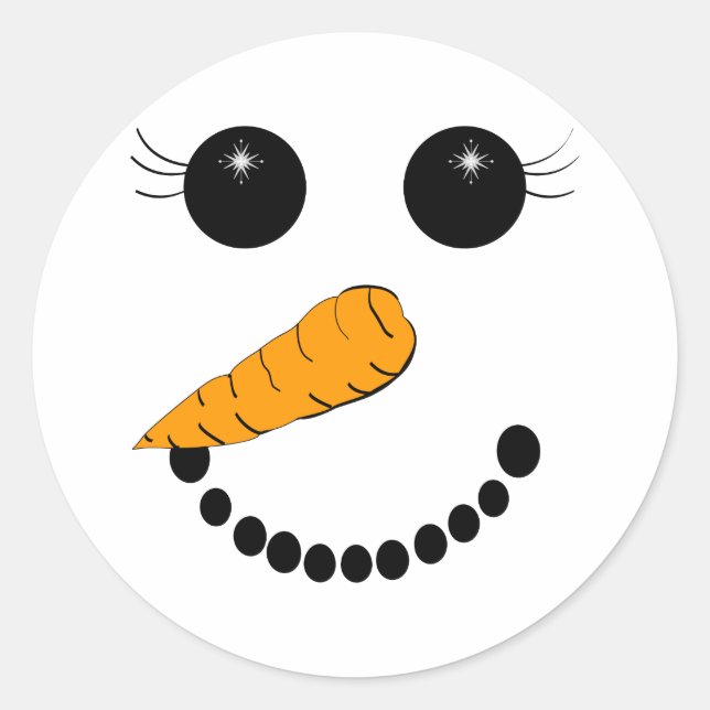 Pegatina Redonda Chilly Face (Anverso)