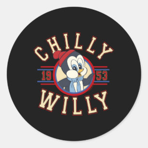 Pegatina Redonda Chilly Willy 1953 Throwback College