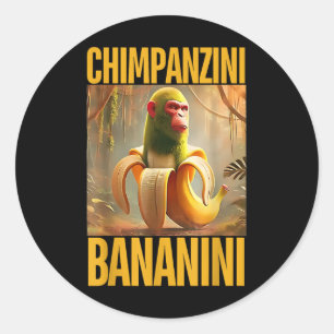 Pegatina Redonda Chimpanzini Bananini Italiano Brainrot Meme Boys G