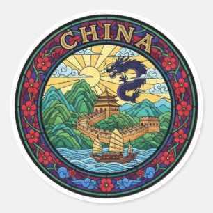 PEGATINA REDONDA CHINA