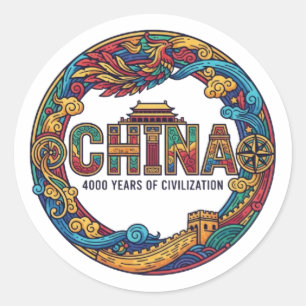 PEGATINA REDONDA CHINA
