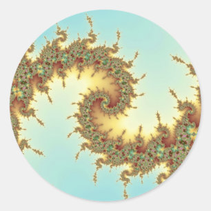Pegatina Redonda Chino - Fractal
