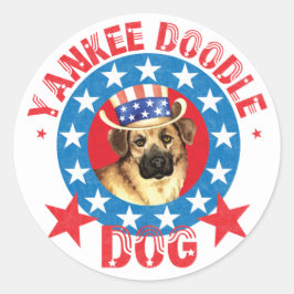 Pegatina Redonda Chinook patriótico