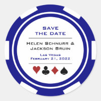 Chip de Póquer Blanco Azul Las Vegas Guardar La Fe