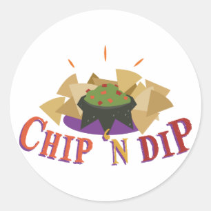 Pegatina Redonda Chip N Dip