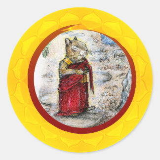PEGATINA REDONDA CHIP THE MONK