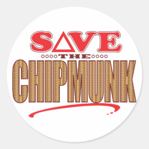 Pegatina Redonda Chipmunk Save