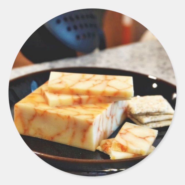 Pegatina Redonda Chipotle Cheddar Cheese (Anverso)