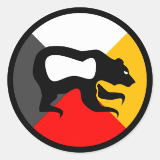Pegatina Redonda Chippewa Dodem Makwa