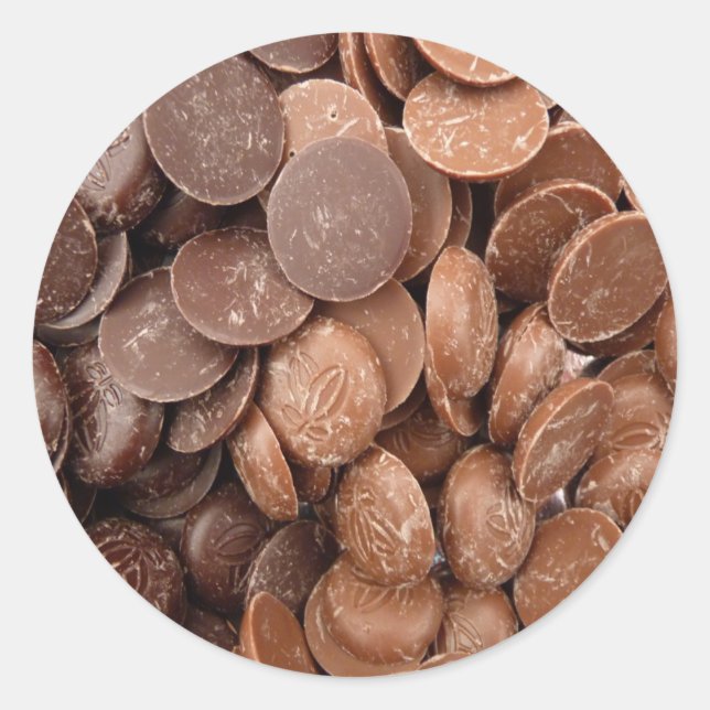 Pegatina Redonda chips de chocolate (Anverso)