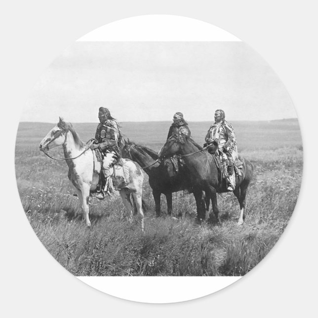 Pegatina Redonda Chips Piegan Blackpies (Anverso)