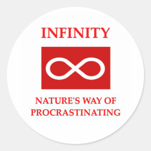 Pegatina Redonda chiste de la matemáticas