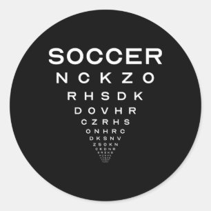 Pegatina Redonda Chiste divertido de fútbol para cartel de ópticos