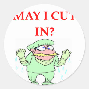Pegatina Redonda chiste divertido del médico