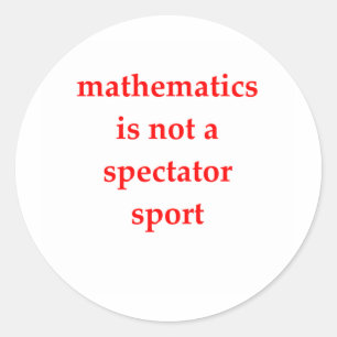 Pegatina Redonda chiste matemático divertido