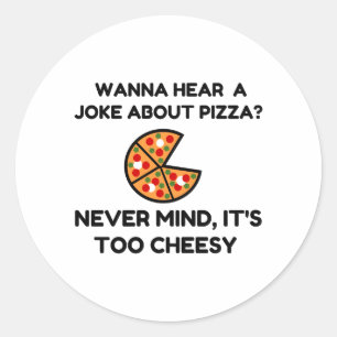 Pegatina Redonda Chiste Pizza