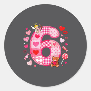 Pegatina Redonda Chistoso 67 Meme de San Valentín Pareja Amor Coinc