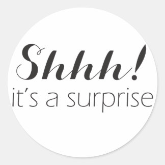 Pegatina Redonda ¡Chitón! es una fiesta sorpresa pegatinas