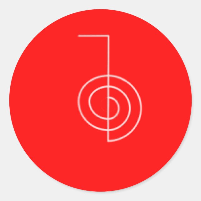 Pegatina Redonda Cho Ku REi rojo (Anverso)