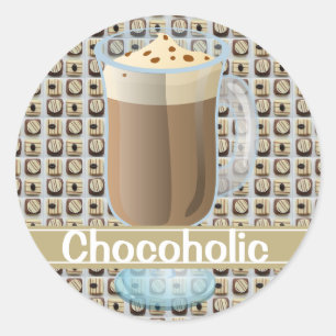 Pegatina Redonda Chocoholic
