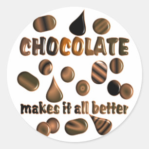 Pegatina Redonda Chocolate