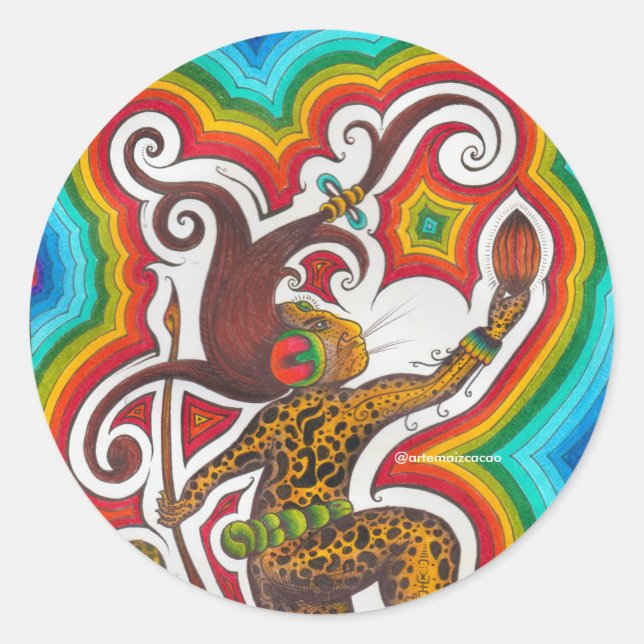 Pegatina Redonda Chocolate (Anverso)