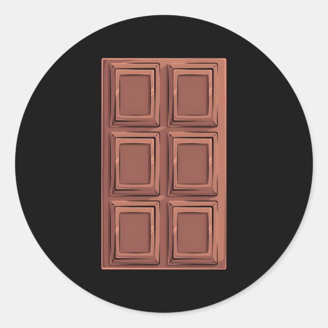 Pegatina Redonda Chocolate Bar S'Mores Camg (Anverso)