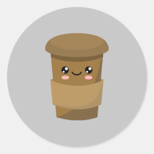 Pegatina Redonda Chocolate caliente