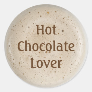 Pegatina Redonda Chocolate caliente