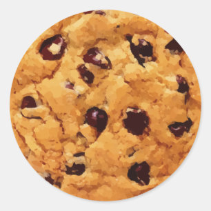 PEGATINA REDONDA CHOCOLATE CHIP COOKIE TREAT DESSERT DIGITAL