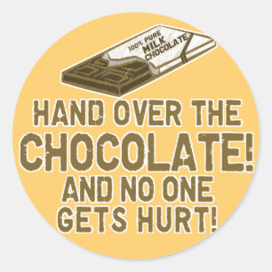 Pegatina Redonda Chocolate Chocoholic