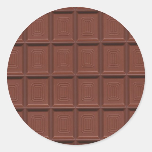 Pegatina Redonda Chocolate con leche (Anverso)