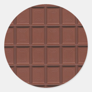 Pegatina Redonda Chocolate con leche