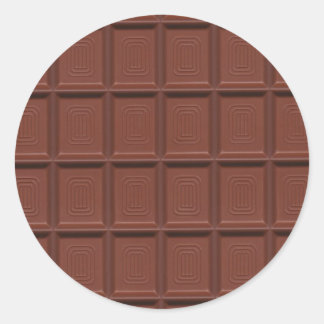 Pegatina Redonda Chocolate con leche