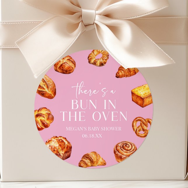 Pegatina Redonda Chocolate En El Horno Shower De Pan Para Bebe (Subido por el creador)