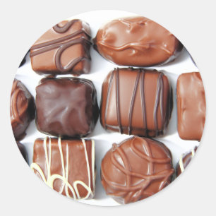 Pegatina Redonda Chocolates variados