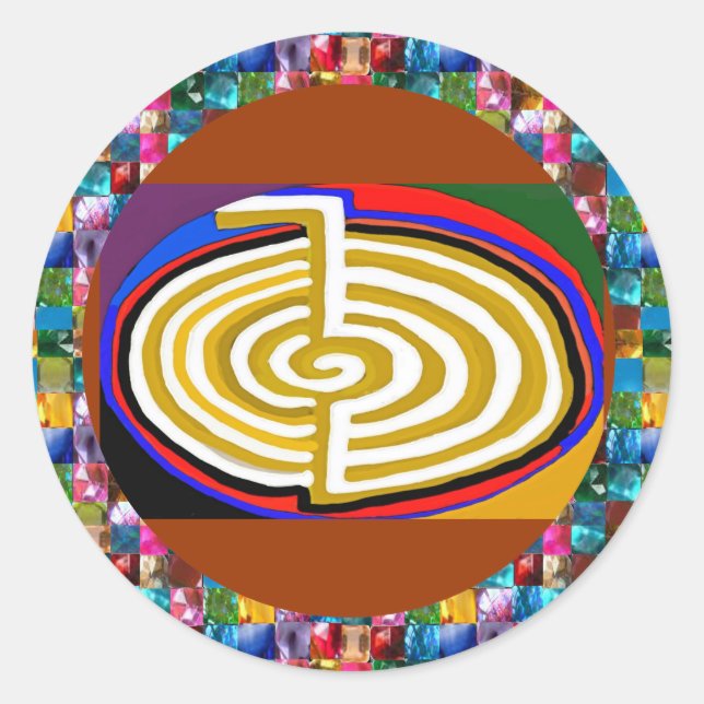 PEGATINA REDONDA CHOKURAY REIKIHEALINGSYMBOL HEALING (Anverso)