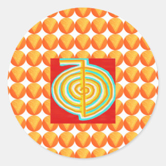 Pegatina Redonda CHOKURAY : Símbolo curativo CHO KU RAY Reiki