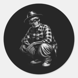 Pegatina Redonda Cholo Chicano Homie Genial Gángster Mexicano Esque