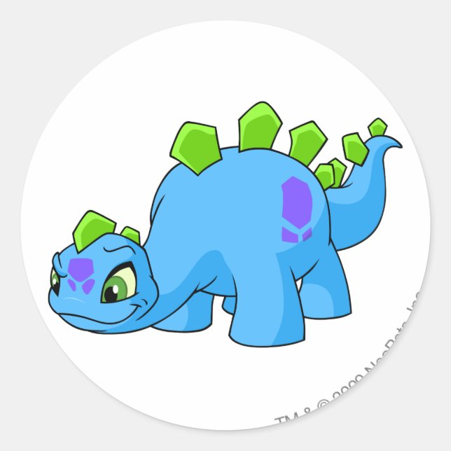 Pegatina Redonda Chomby Blue (Anverso)