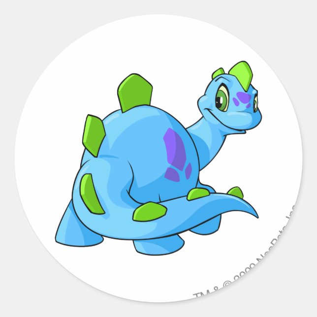 Pegatina Redonda Chomby Blue (Anverso)