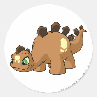 Pegatina Redonda Chomby Brown