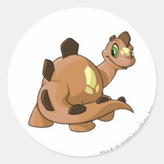 Pegatina Redonda Chomby Brown