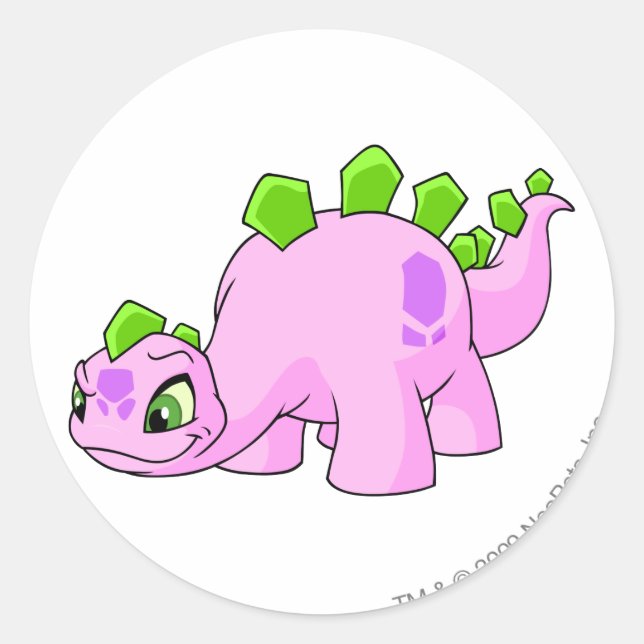 Pegatina Redonda Chomby Pink (Anverso)