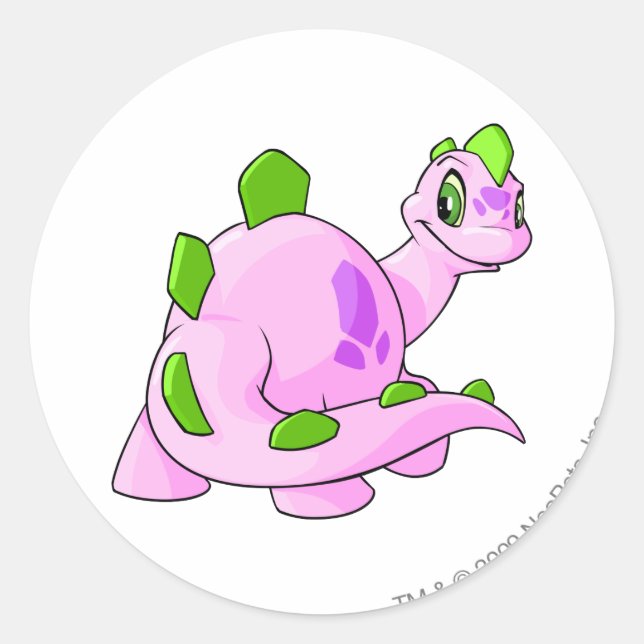 Pegatina Redonda Chomby Pink (Anverso)