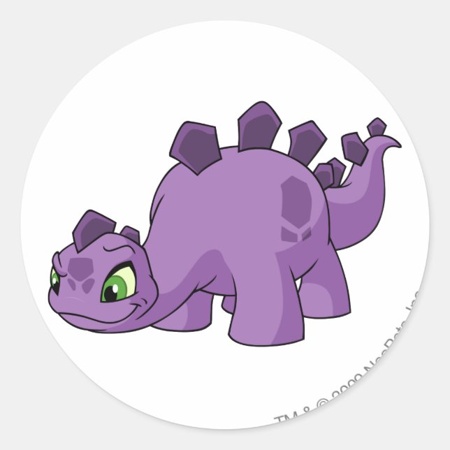 Pegatina Redonda Chomby Purple (Anverso)