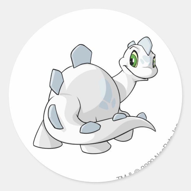 Pegatina Redonda Chomby White (Anverso)