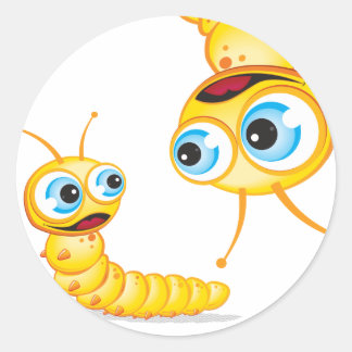 Pegatina Redonda Chomp el Grub ::