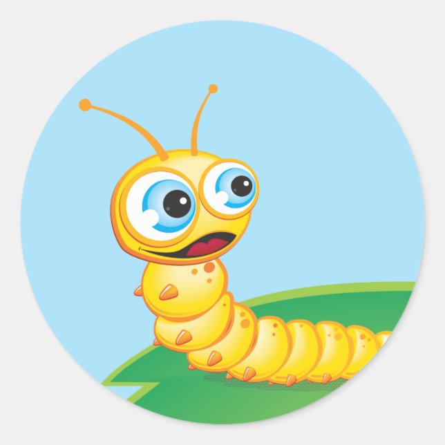 Pegatina Redonda Chomp el Grub :: (Anverso)