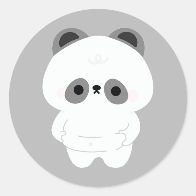 Pegatina Redonda Chonky Panda (Anverso)